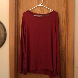 Flax rayon long tunic top